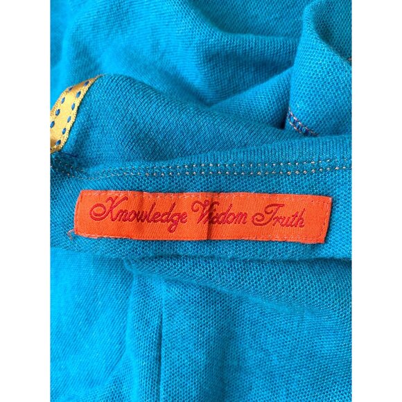 Robert Graham XL Classic Fit Teal Polo Shirt Contrast Accent RN10527 Vacay - Picture 9 of 10